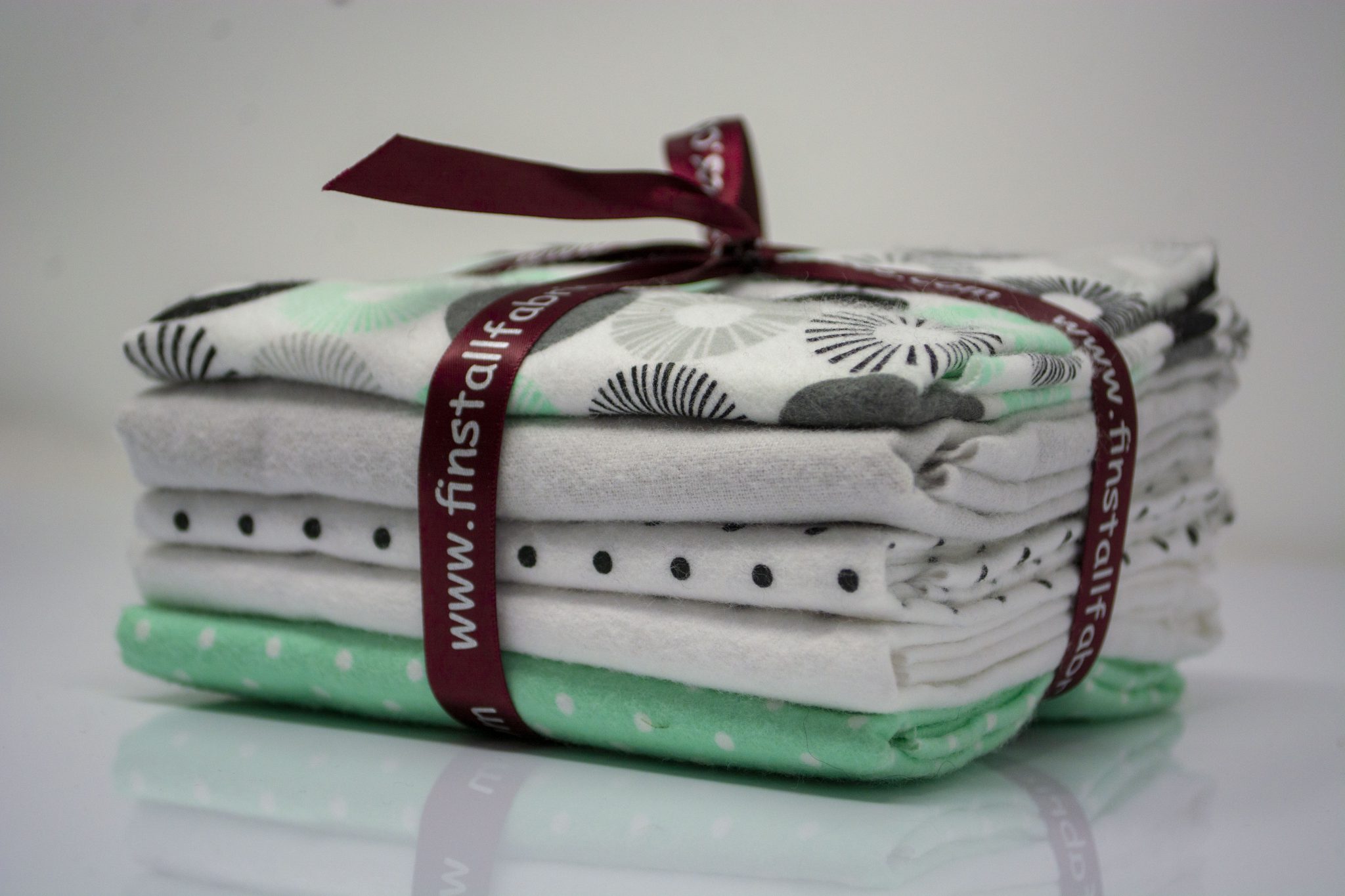 mint grey flannel fat quarters featuring robert kaufman