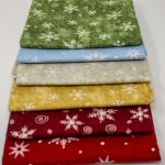 Snowflake christmas fabric, christmas colours
