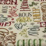 christmas fabric christmas words